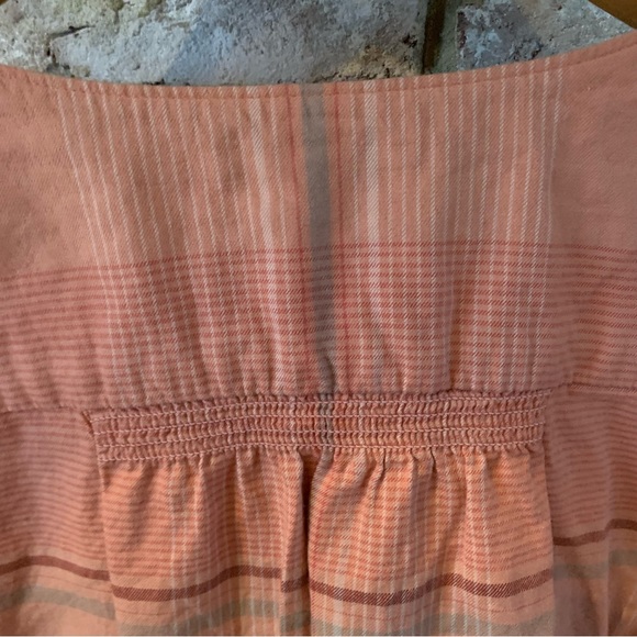 Madewell | Morning View Tie-Sleeve Shirt in Peach Plaid - Picture 6 of 12